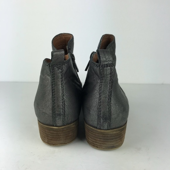 LUCKY BRAND Basel silver pewter zip ankle toot, 9 - Picture 4 of 8